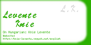 levente knie business card